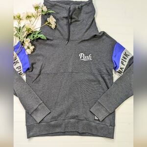 VS PINK Gray Funnel Neck Hoodie